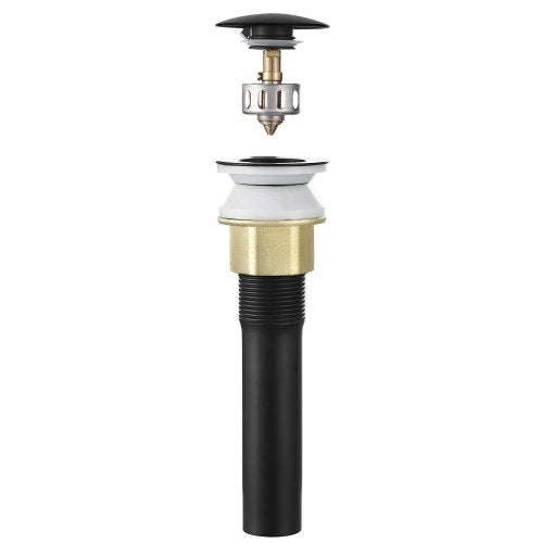 Bathroom Sink Drain with Overflow Brass and 304 Stainless Steel Pop Up Drains