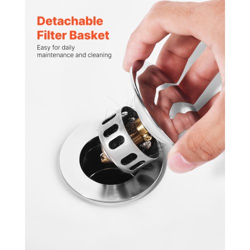 Bathroom Sink Drain Without Overflow Brass and 304 Stainless Steel Pop Up Drains