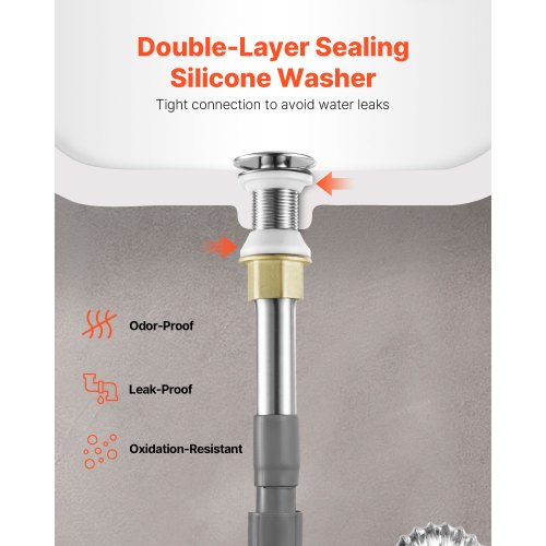 Bathroom Sink Drain Without Overflow Brass and 304 Stainless Steel Pop Up Drains