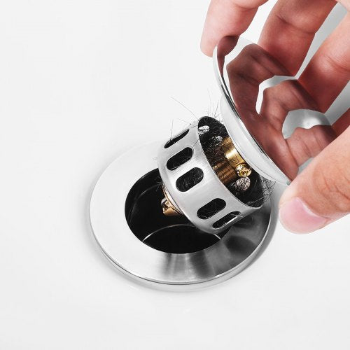 Bathroom Sink Drain Without Overflow Brass and 304 Stainless Steel Pop Up Drains