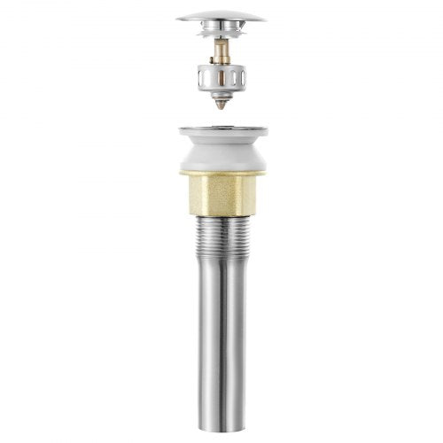 Bathroom Sink Drain Without Overflow Brass and 304 Stainless Steel Pop Up Drains