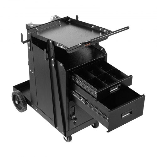 Welding Cart 2 Drawers Welder Cart Heavy Duty with AntiTheft Lockable