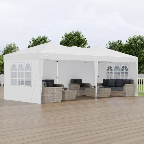 Pop Up Canopy 10 x 20 FT Instant Canopy Portable Gazebo with 3 Sidewalls