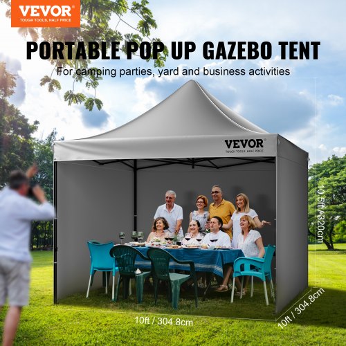 10x10 FT Pop up Canopy with Removable Sidewalls Instant Canopies Portable