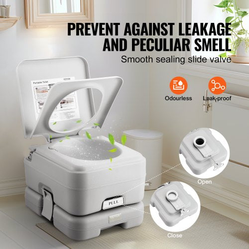 Portable Toilet for Camping with Carry Bag RV Toilet with 3.2 Gal Waste