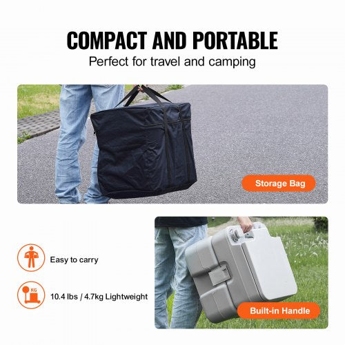 Portable Toilet for Camping Porta Potty with Carry Bag 5.3 Gal Waste Tank