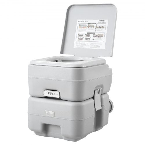 Portable Toilet for Camping Porta Potty with Carry Bag 5.3 Gal Waste Tank