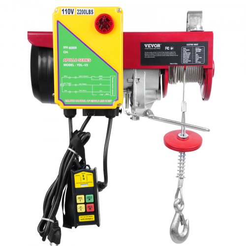 2200 lbs Wireless Attic Lift 1600W 110V Electric Hoist with Wireless Remote
