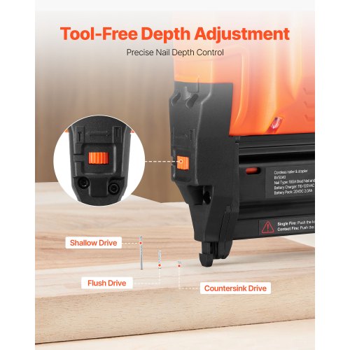 2In1 Cordless Brad Nailer 18 Gauge 20V Battery Powered Nail Gun And Staple