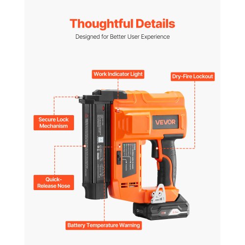 2In1 Cordless Brad Nailer 18 Gauge 20V Battery Powered Nail Gun And Staple