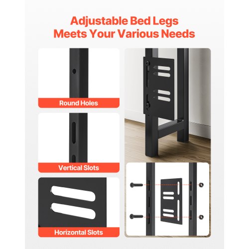 Headboard for Queen Size Bed Adjustable Height Headboard with 2 Shelves