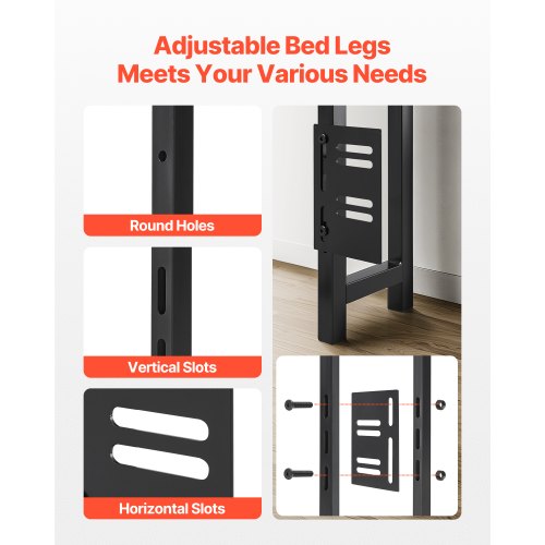 Headboard for King Size Bed Adjustable Height Headboard with 2 Shelves
