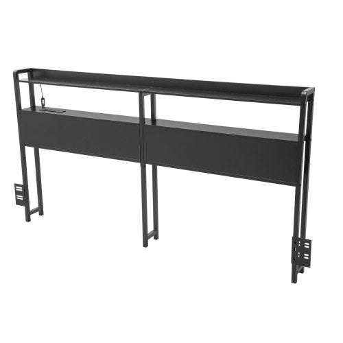 Headboard for King Size Bed Adjustable Height Headboard with 2 Shelves