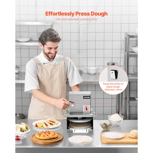 Electric Pizza Dough Press Machine 6 inch Pizza Pastry Press Plate