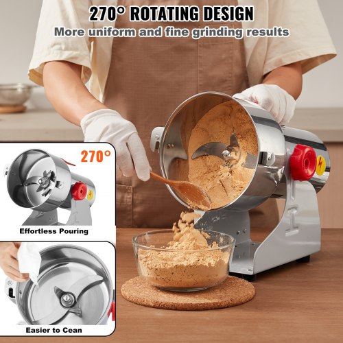 1000g Electric Grain Mill Grinder High Speed 3000W Commercial Spice