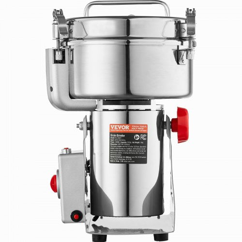 2000g Electric Grain Mill Grinder High Speed 3400W Commercial Spice
