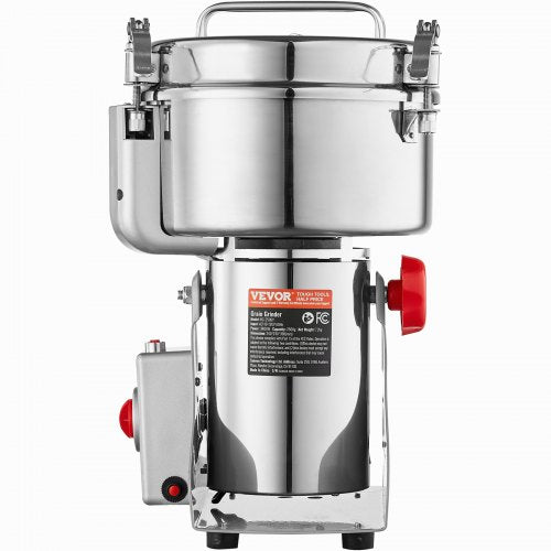 2500g Electric Grain Mill Grinder High Speed 3400W Commercial Spice