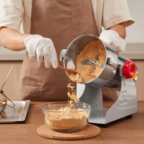 500g Electric Grain Mill Grinder High Speed 2000W Commercial Spice