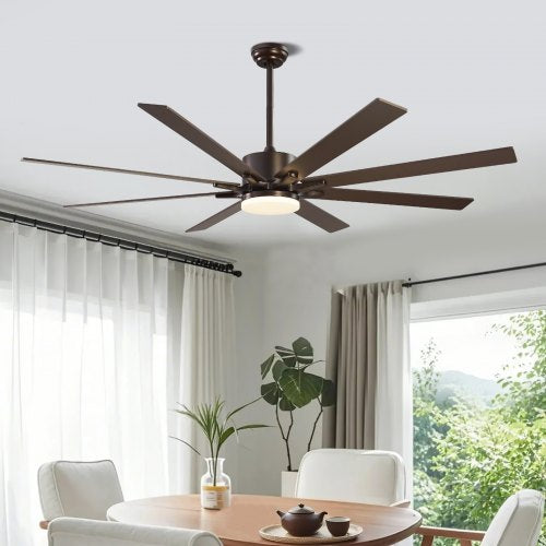 72 In Ceiling Fan with Light 6Speed Remote Control Dimmable 3Color