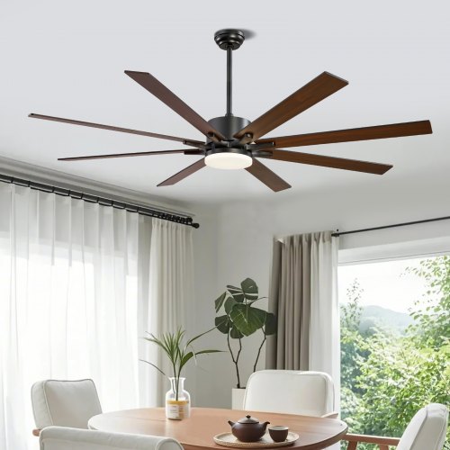 72 Inch Ceiling Fan with Light 6Speed Remote Control Dimmable 3Color