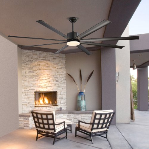 84 Inch Ceiling Fan with Light 6Speed Remote Control Dimmable 3Color
