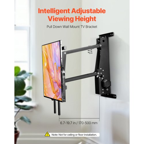 Motorized TV Wall Mount TV Mount for 32 to 65 Inch TV Electric Adjustable