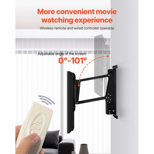 Motorized TV Wall Mount TV Mount for 32 to 65 Inch TV Electric Adjustable