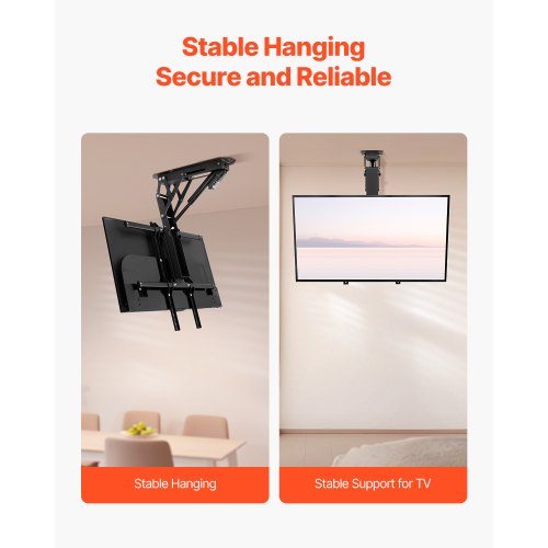Motorized Ceiling TV Mount TV Wall Mount for 32 to 65 Inch TV Electric