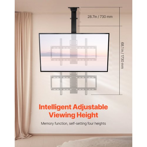 Motorized Ceiling TV Mount TV Wall Mount for 32 to 55 Inch TV Electric