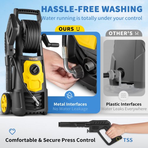 Electric Pressure Washer 2000 PSI Max 165 GPM Power Washer with 30 ft