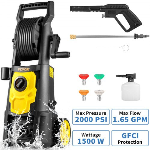 Electric Pressure Washer 2000 PSI Max 165 GPM Power Washer with 30 ft