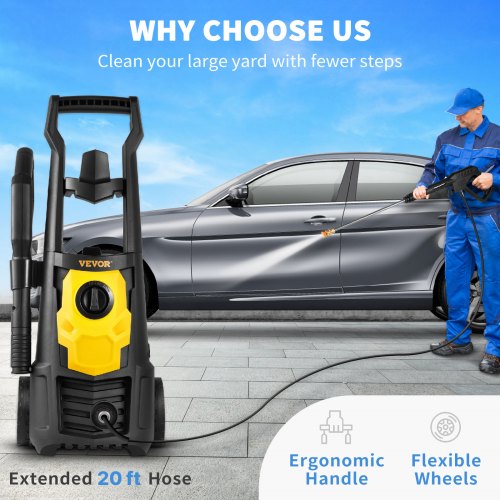 Electric Power Washer 2000 PSI Max 165 GPM Pressure Washer with 30 ft