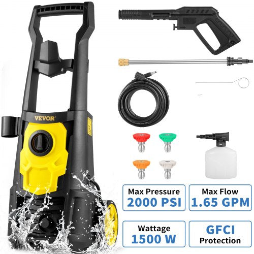 Electric Power Washer 2000 PSI Max 165 GPM Pressure Washer with 30 ft
