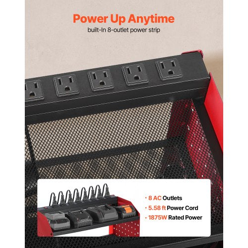 Power Tool Organizer with Charging Station 3Layer Drill Storage Rack