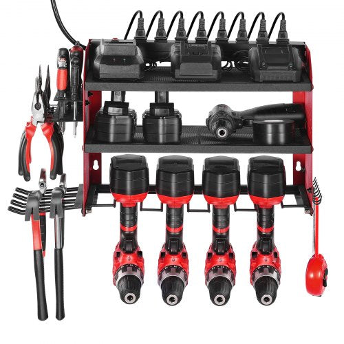 Power Tool Organizer with Charging Station 3Layer Drill Storage Rack