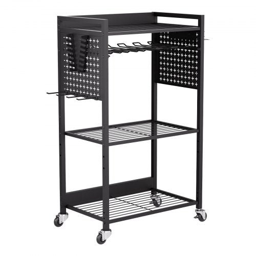 4tier Tool Organizer Cart 150 lbs Load Capacity Floor Stand Rolling Drill