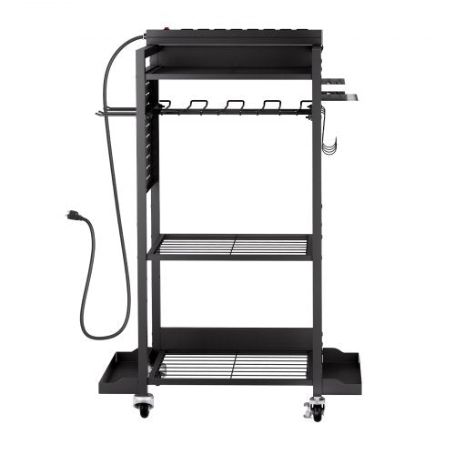 4tier Tool Organizer Cart with Charging Station 8 AC Outlet Floor Stand