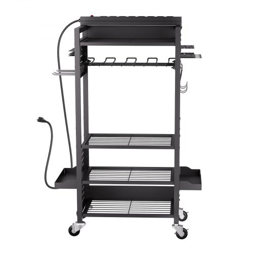 5tier Tool Organizer Cart with Charging Station 8 AC Outlet Floor Stand