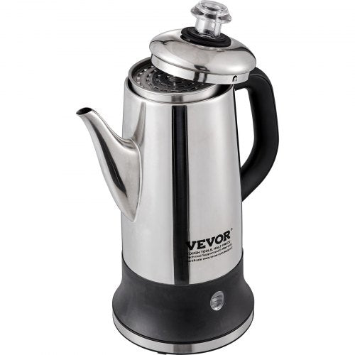12 Cup Electric Percolator Coffee Pot 304 Stainless Steel Coffee Percolator