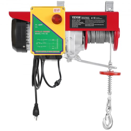 Electric Hoist 1760 lbs 120V Electric Winch with 328 ft Wireless Remote