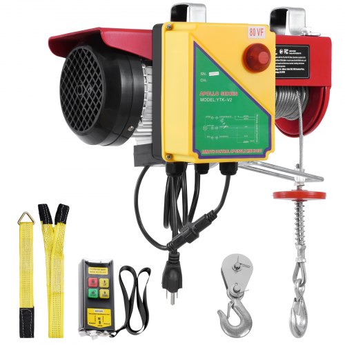 Electric Hoist 1760 lbs 120V Electric Winch with 328 ft Wireless Remote