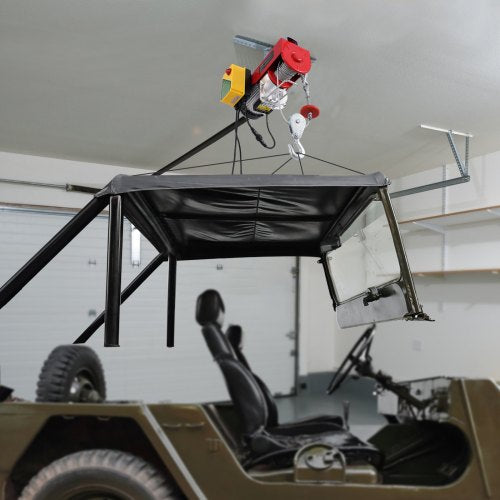 Electric Hoist 2200 lbs 120V Electric Winch with 328 ft Wireless 14 ft