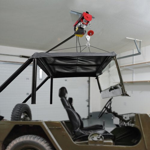 Electric Hoist 440 lbs 120V Electric Winch with 328 ft Wireless 14 ft