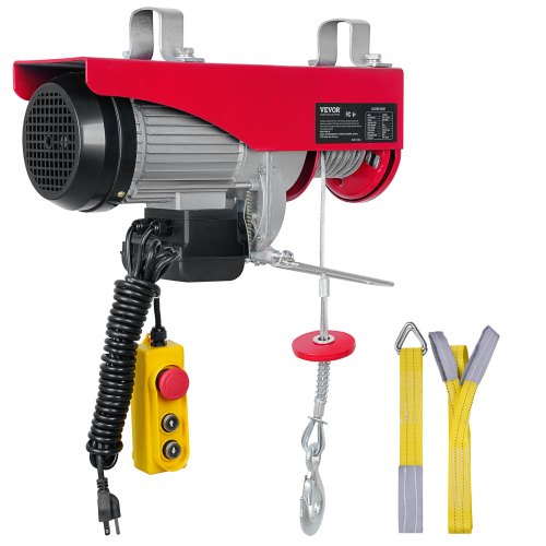 Electric Hoist 1320 lbs Lifting Capacity 1150W 110V Electric Steel Wire