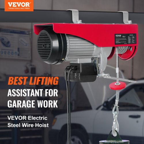 Electric Hoist 440lbs Garage Hoist with 14ft Wired Control 110 volt