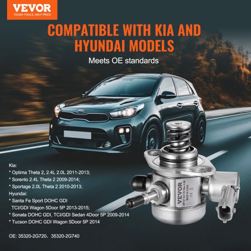 High Pressure Fuel Pump Compatible with Kia Optima Sorento Sportage