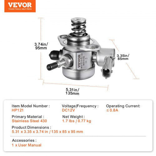 High Pressure Fuel Pump Compatible with Kia Optima Sorento Sportage