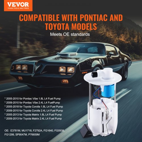 Electric Fuel Pump Module Assembly for Pontiac Vibe Toyota Corolla Matrix – 12V
