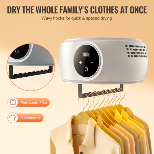 Portable Clothes Dryer Clothes Dryer with Dryer Bag PTC Heating LED