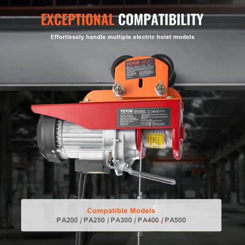 Electric Hoist Manual Trolley 1100 lbs05 Ton Capacity for PA200 PA250